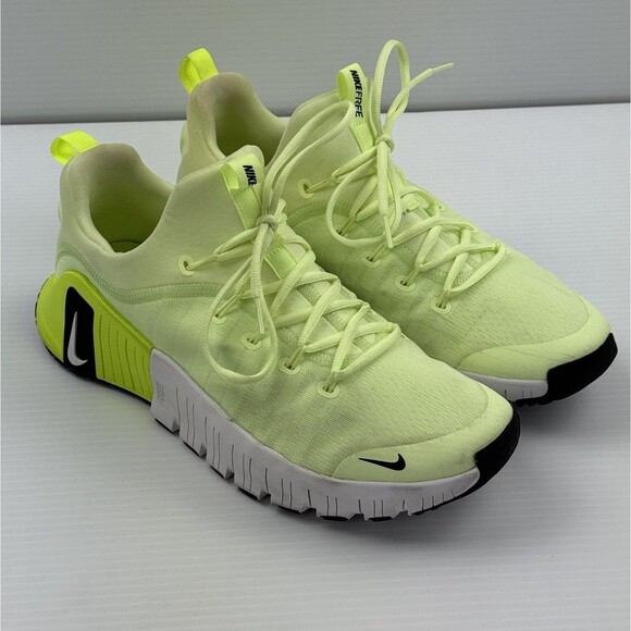 Nike Free Metcon 6 Barely Volt White Black Training Shoes Men’s 11.5